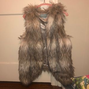 Faux fur vest